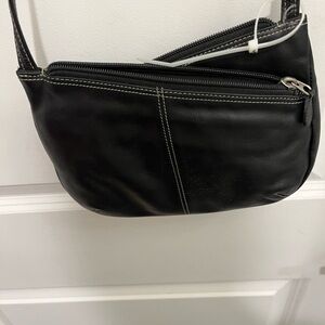 Chic Black Leather Crossbody Bag